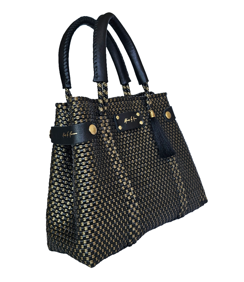 Mini Less Pollution Convertible Crossbody Bag - Black Gold