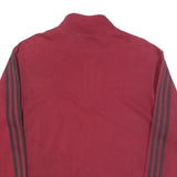ADIDAS Mens Maroon 1/4 Zip Sweatshirt M Cotton Blend Athletic Sportswear