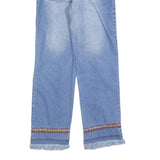 YES OR NO Womens Jeans Blue Regular Straight Denim Light W26 L28 Embroidered