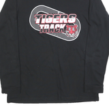 ADIDAS Mens Black Tigers Track Long Sleeve Crew Neck Graphic T-Shirt L