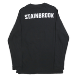 ADIDAS Mens Black Tigers Track Long Sleeve Crew Neck Graphic T-Shirt L