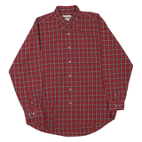 WRANGLER Mens Red Check Shirt XL Button-Down Collar Long Sleeve Casual Cotton