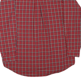 WRANGLER Mens Red Check Shirt XL Button-Down Collar Long Sleeve Casual Cotton