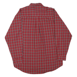 WRANGLER Mens Red Check Shirt XL Button-Down Collar Long Sleeve Casual Cotton