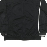 ADIDAS Mens Black & White Track Jacket L Polyester Blend Casual Zip Pockets