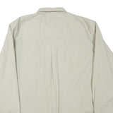 CHAPS Mens Beige Cotton Blend Shirt XL Button Down Pocket Classic Casual