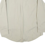 CHAPS Mens Beige Cotton Blend Shirt XL Button Down Pocket Classic Casual