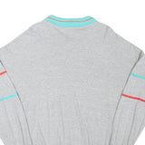 CALIDA Mens Grey & Aqua Polo Collar Sweatshirt M Cotton Blend Casual Retro Style