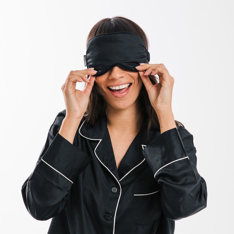 Onyx | Signature Sateen Eye Mask Made With 100% Organic Bamboo #Color_onyx