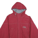 ZEMBLA Mens Red Cotton Blend Hooded Jacket L Zip Casual Streetwear