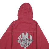ZEMBLA Mens Red Cotton Blend Hooded Jacket L Zip Casual Streetwear