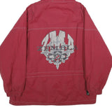 ZEMBLA Mens Red Cotton Blend Hooded Jacket L Zip Casual Streetwear