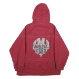 ZEMBLA Mens Red Cotton Blend Hooded Jacket L Zip Casual Streetwear