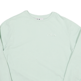 FILA Mens Pale Green Crew Neck M Sweatshirt Cotton Blend Casual Pullover