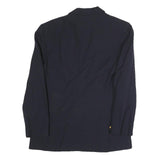Navy Womens Classic Button Polyester Blend Jacket UK 8 Tailored Plain Elegant