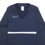 NIKE Mens Navy Crew Neck Sweatshirt S Polyester Sportswear Activewear