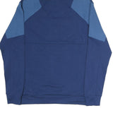 ADIDAS Mens Blue & Light Blue Hoodie M Cotton Casual ¼ Zip Pullover