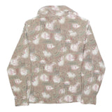 ALYSSA CARR Womens Beige Printed Shirt Long Sleeve Collar L Polyester Blend