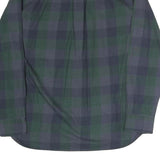 THE NORTH FACE Mens Blue & Green Regular Fit Cotton Blend Shirt M Check Long