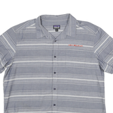 PATAGONIA Mens Blue & White Striped Casual Shirt XL New Belgium Embroidery