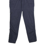 CHICOREE Womens Regular Navy Blue Cotton Blend Zip Trousers W32 L30 Casual Pants