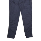 CHICOREE Womens Regular Navy Blue Cotton Blend Zip Trousers W32 L30 Casual Pants
