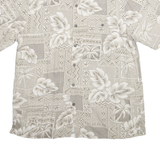 BATAK BAY Mens Beige Rayon Hawaiian Shirt M Tropical Pattern Button Front