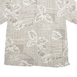 BATAK BAY Mens Beige Rayon Hawaiian Shirt M Tropical Pattern Button Front