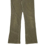 DKNY Womens Cotton Blend Green Regular Bootcut Trousers W28 L30 Stylish Comfort