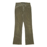 DKNY Womens Cotton Blend Green Regular Bootcut Trousers W28 L30 Stylish Comfort