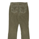 DKNY Womens Cotton Blend Green Regular Bootcut Trousers W28 L30 Stylish Comfort