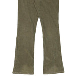 DKNY Womens Cotton Blend Green Regular Bootcut Trousers W28 L30 Stylish Comfort