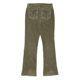 DKNY Womens Cotton Blend Green Regular Bootcut Trousers W28 L30 Stylish Comfort