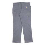 CARHARTT Womens Cotton Blend Grey Regular Fit Straight Leg Trousers W34 L30