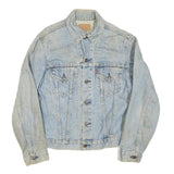 LEVI'S Womens Blue Cotton Blend Denim Jacket L Classic Button Closure Vintage