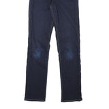 LEVI'S Womens Regular Fit Skinny Blue Denim Cotton Blend Zip W23 L29 Stylish
