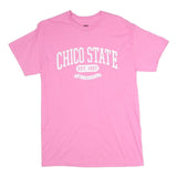 MV SPORT Mens Pink Chico State Graphic T-Shirt M Short Sleeve Crew Neck Casual
