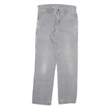 CARHARTT Mens Cotton Blend Relaxed Straight Trousers Grey W30 L30 Workwear