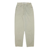 DIESEL Mens Cotton Blend Beige Relaxed Straight Trousers W28 L33 Casual Zip