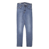 LEVI'S 501S Womens Jeans Blue Slim Skinny Denim Medium W24 L28 Button Closure