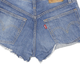 LEVI'S Womens Shorts Blue Denim Casual Cut-Off XXS W24 Distressed