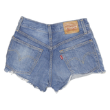 LEVI'S Womens Shorts Blue Denim Casual Cut-Off XXS W24 Distressed