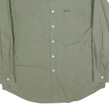 CHAPS RALPH LAUREN Mens Green Check Shirt XL Button-Down Collar Long Sleeve