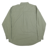 CHAPS RALPH LAUREN Mens Green Check Shirt XL Button-Down Collar Long Sleeve