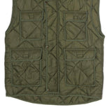 DIEKS Mens Green Quilted Sleeveless Jacket M Polyester Zip Pockets