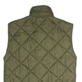 DIEKS Mens Green Quilted Sleeveless Jacket M Polyester Zip Pockets