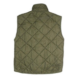 DIEKS Mens Green Quilted Sleeveless Jacket M Polyester Zip Pockets