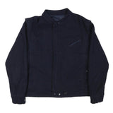 REPORTER Mens Navy Blue Zip Jacket L Cotton Blend Casual Outerwear