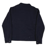 REPORTER Mens Navy Blue Zip Jacket L Cotton Blend Casual Outerwear