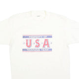 Mens White USA Property Of Training Team Graphic T-Shirt S Short Sleeve Crew